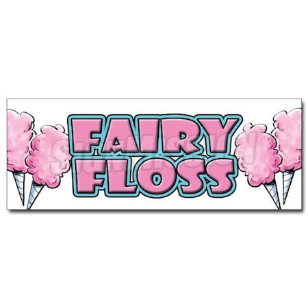 Signmission FAIRY FLOSS DECAL sticker cotton candy spun supplies stand cart trailer, D-36 Fairy Floss D-36 Fairy Floss